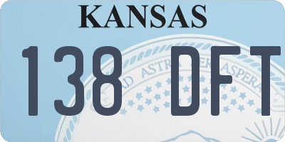 KS license plate 138DFT