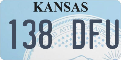 KS license plate 138DFU