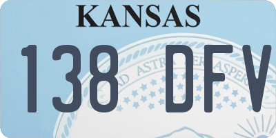 KS license plate 138DFV