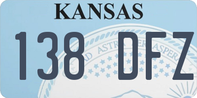 KS license plate 138DFZ