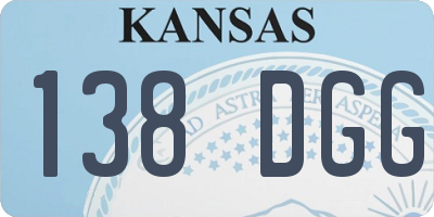 KS license plate 138DGG