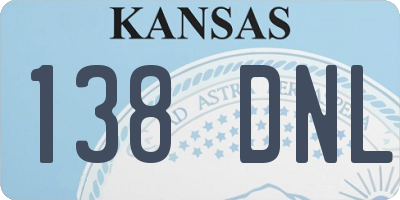 KS license plate 138DNL