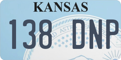 KS license plate 138DNP