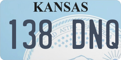 KS license plate 138DNQ