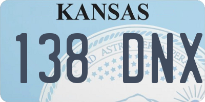 KS license plate 138DNX