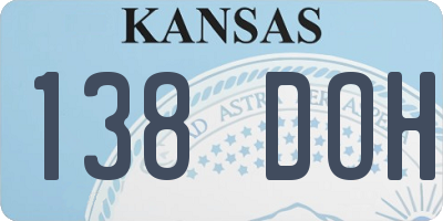KS license plate 138DOH