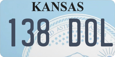 KS license plate 138DOL