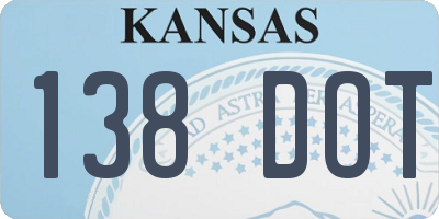 KS license plate 138DOT