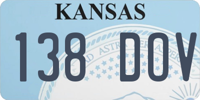 KS license plate 138DOV