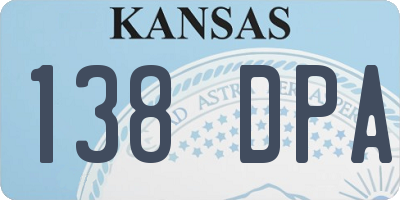 KS license plate 138DPA