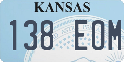 KS license plate 138EOM