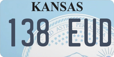 KS license plate 138EUD