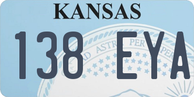 KS license plate 138EYA