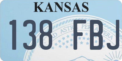 KS license plate 138FBJ