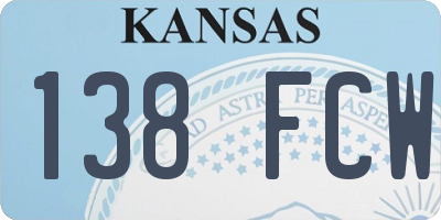 KS license plate 138FCW