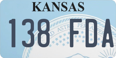 KS license plate 138FDA