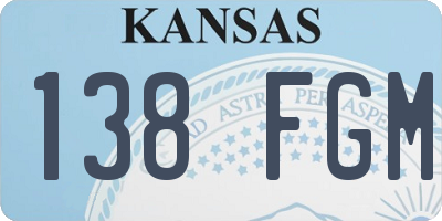 KS license plate 138FGM