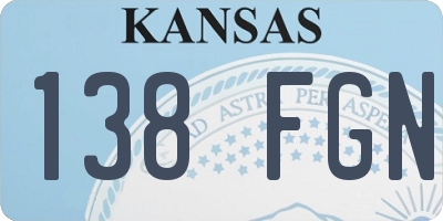 KS license plate 138FGN