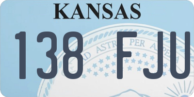 KS license plate 138FJU