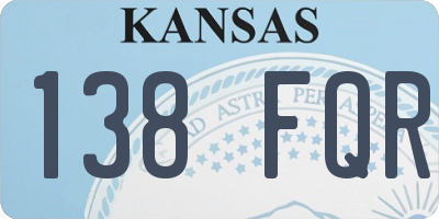 KS license plate 138FQR