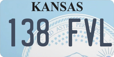 KS license plate 138FVL