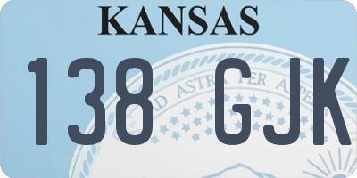 KS license plate 138GJK