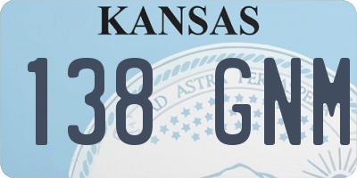 KS license plate 138GNM