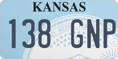 KS license plate 138GNP