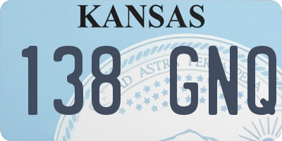 KS license plate 138GNQ