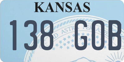 KS license plate 138GOB