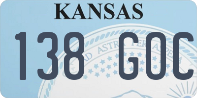 KS license plate 138GOC