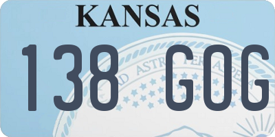 KS license plate 138GOG