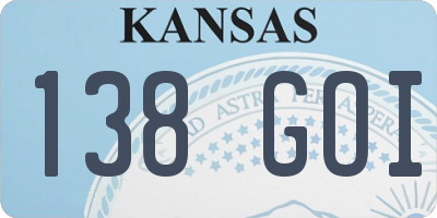 KS license plate 138GOI
