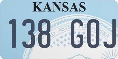 KS license plate 138GOJ