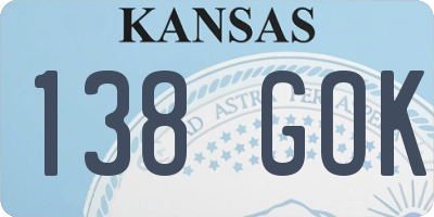 KS license plate 138GOK