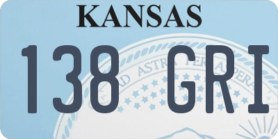 KS license plate 138GRI