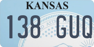 KS license plate 138GUQ