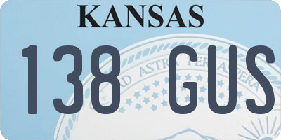 KS license plate 138GUS