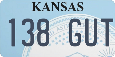 KS license plate 138GUT