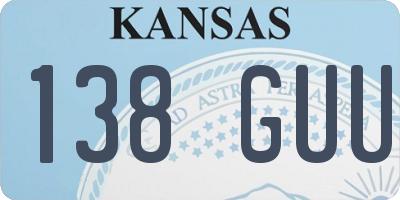 KS license plate 138GUU