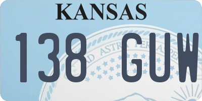 KS license plate 138GUW