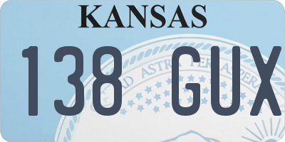 KS license plate 138GUX