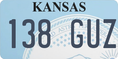 KS license plate 138GUZ