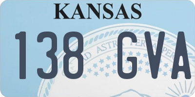 KS license plate 138GVA