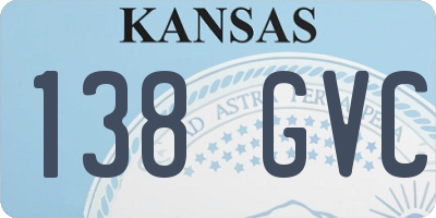 KS license plate 138GVC