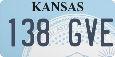 KS license plate 138GVE