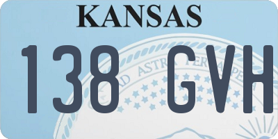 KS license plate 138GVH