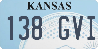 KS license plate 138GVI