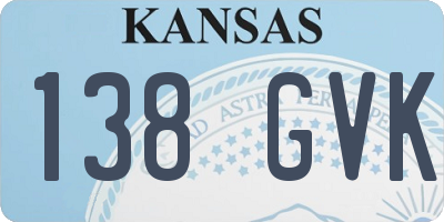 KS license plate 138GVK