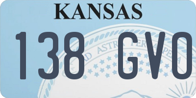 KS license plate 138GVO